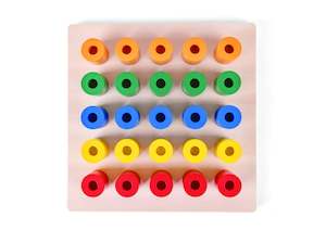 Wooden Puzzles: Little Room Build Up Peg Board