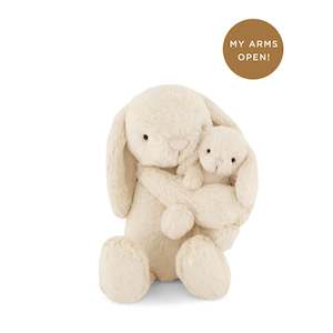 New: Snuggle Bunnies - Plush Frankie the Hugging Bunny - Brulee 30cm
