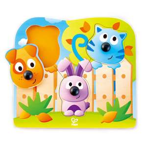 Wooden Puzzles: Hape Big Nose Wild Puzzle