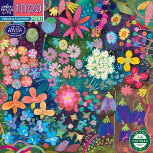 13 Years Plus: eeBoo 1000pc Puzzle Seeds & Flowers Square