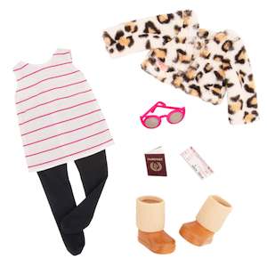 Our Generation: OG Regular Outfit Leopard Jacket Travel Outfit