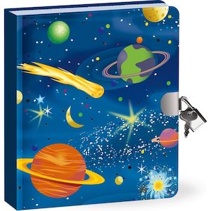 Peaceable Kingdom Lockable Diary: Deep Space