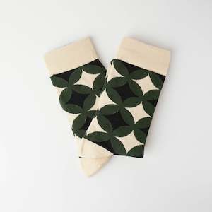 Pattern Design: Dark Green Pattern Socks