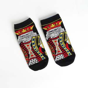 Mens Low Ankle Socks: Playing Card Socks