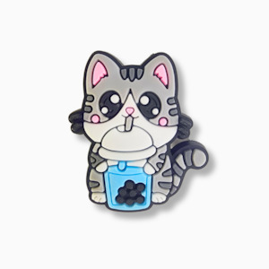 Animal Jibbitz Collection: Cute Boba Cat Charm
