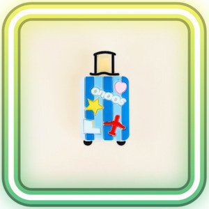Glow In The Dark Jibbitz: Suitcase Glowing Charm