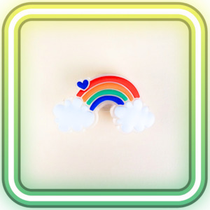 Glow In The Dark Jibbitz: Rainbow Glowing Charm