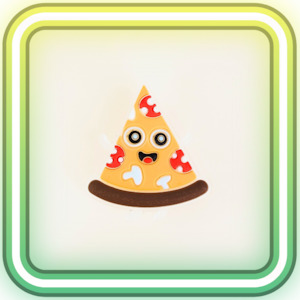 Glow In The Dark Jibbitz: Pizza Glowing Charm