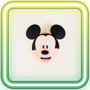 Glow In The Dark Jibbitz: Mickey Mouse Glowing Charm