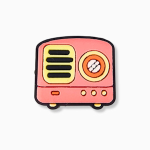 Music Jibbitz Collection: Pink Radio Charm