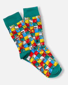 Mens Mid Calf Socks: Snake and Ladder socks