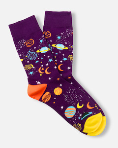 Mens Mid Calf Socks: Galaxy Socks