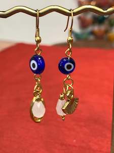 Boho Earrings: BOHEMIAN HANDCRAFTED EVIL EYE EARRINGS #EAR144