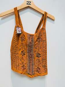 Boho Tops: Bohemian Handcrafted Crop Top #CRTOP1006