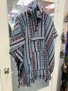 Poncho: Boho handcrafted Hoodie UNISEX Gheri/ Dari poncho #665525