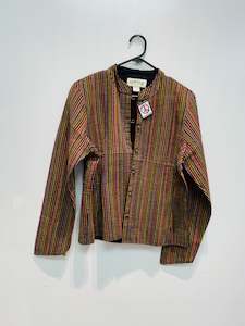 Handcrafted Reversible waist length Quilting Kantha Coat # QUIL030