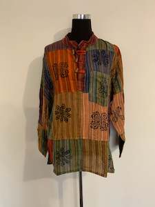 Men: Bohemian handcrafted cotton patchwork Kurta # KURT618