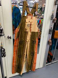 Overalls Jumpsuits Dungrees: Bohemian Handcrafted Stone wash cotton Overalls/ Dungaree # JUM029