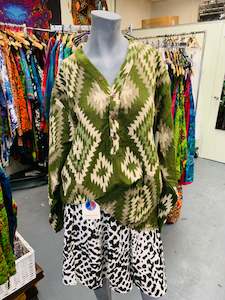 Boho Style Mens Kurta: Handcrafted warm Kurta / Shirt # 75983