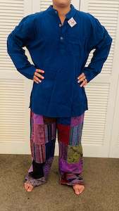 Boho Style Mens Kurta: Handcrafted cotton Kurta / Shirt # 75965