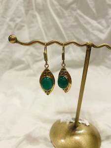 Boho Earrings: BOHEMIAN STYLE HANDCRAFTED BRASS EARRINGS #55