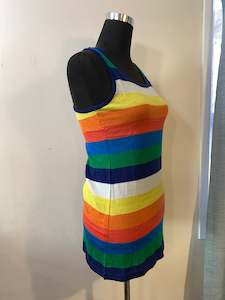 Boho Tops: Bohemian style handcrafted Happy tank Top #0499