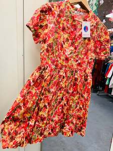 BOHEMIAN STYLE HANDCRAFTED COTTON SHORT DRESS #6123