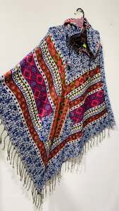 Bohemian style handcrafted Hoodie poncho #0172202