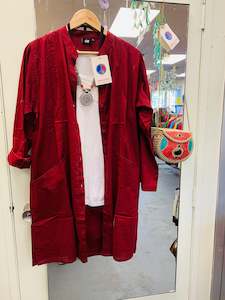 Bohemian style handcrafted cotton long shirt #1944