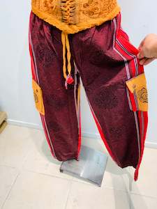 Boho Cotton Pants: Bohemian Handcrafted Cargo Pants #STP163