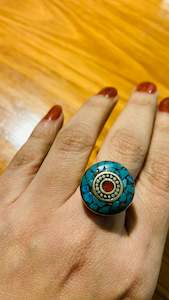Boho Rings: Bohemian style handcrafted Tibetan ring #400