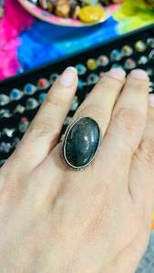 Bohemian handcrafted Stone ring #572