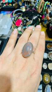 Bohemian handcrafted Stone ring #567
