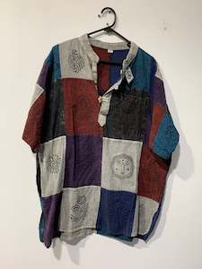 Men: Bohemian style handcrafted Kurta/ Shirt  # KURT4021