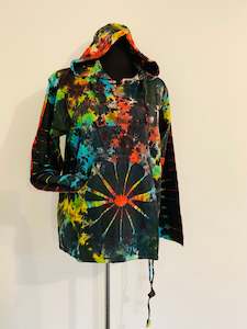 Men: Bohemian style handcrafted Hoodie Kurta/ Shirt  # KURT403