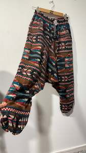 HANDCRAFTED  WARM  DROP CROTCH PANTS #665562