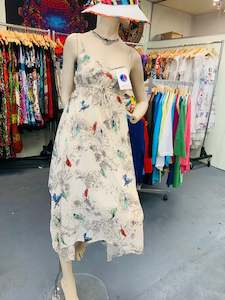 Dress: Bohemian style handcrafted Bird dress #0055