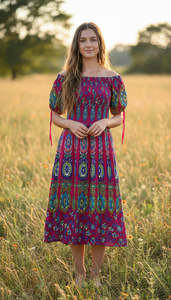 Bohemian style handcrafted Mandala dress #DRE4652