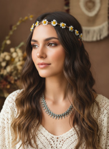 BOHEMIAN STYLE HANDCRAFTED METAL NECKLACE #NECK35