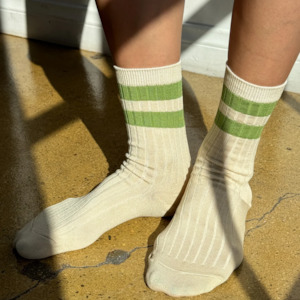 Her Varsity Socks - Pear