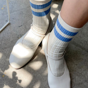 Le Bon Shoppe: Her Varsity Socks - Blue