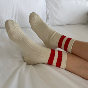Le Bon Shoppe: Her Varsity Socks - Red