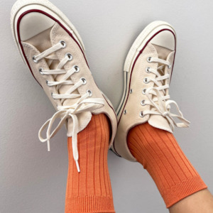 Le Bon Shoppe: Her Socks Solid - Tangerine