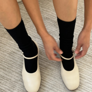 Le Bon Shoppe: Trouser Socks - Black