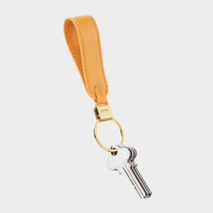 Orbitkey: Leather Loop Keychain - Orange