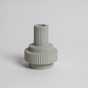Ned Collections: Burj Candle Holder - Glimmer Grey