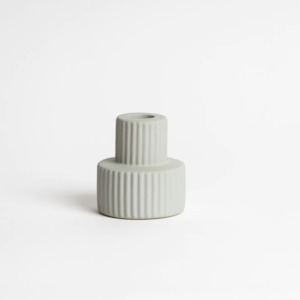 Ned Collections: Merdeka Candle Holder - Glimmer Grey