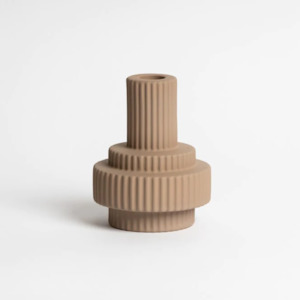 Burj Candle Holder - Pastel Brown