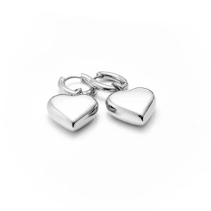 Body: Bisous Hoop Earrings - Silver