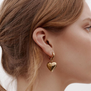 Body: Bisous Hoop Earrings - Gold